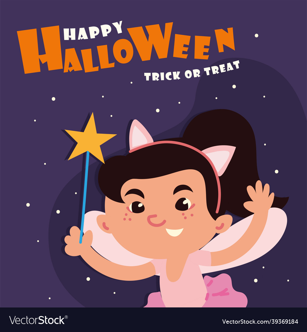 Happy Halloween Trick Or Treat Royalty Free Vector Image