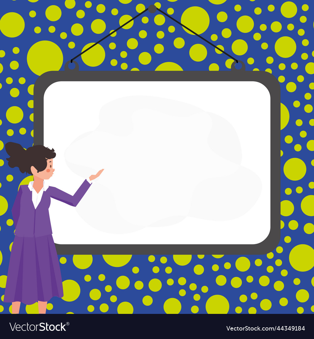 Instructor drawing pointing stick on empty Vector Image Instructor drawing pointing stick on empty