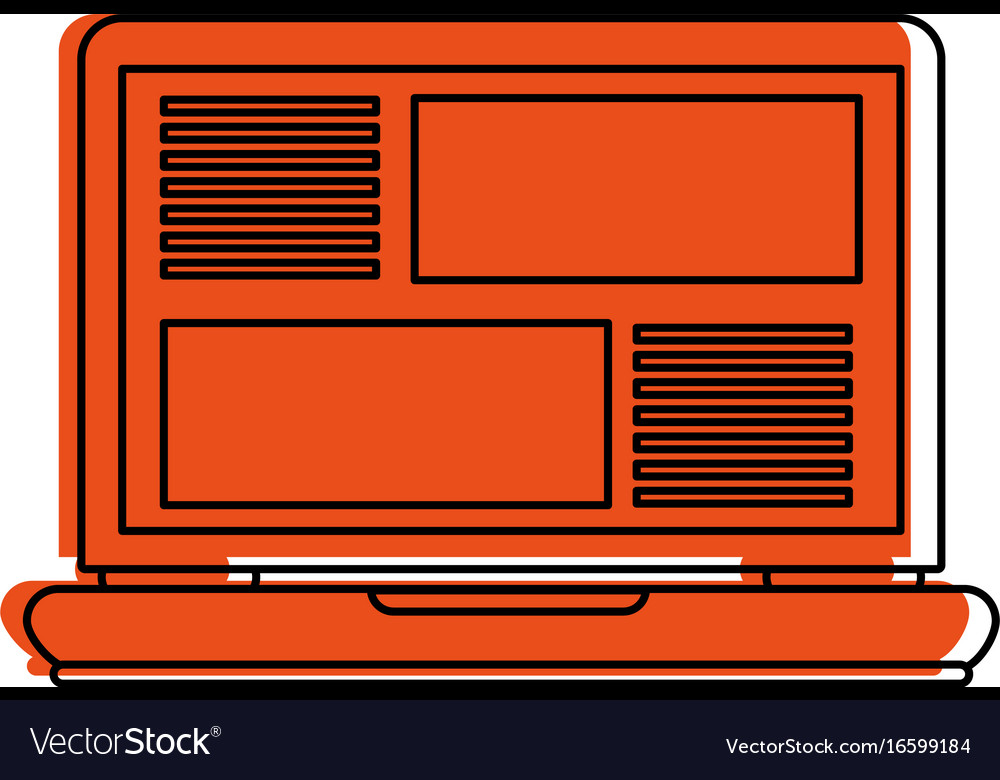 Laptop with web page on screen icon image