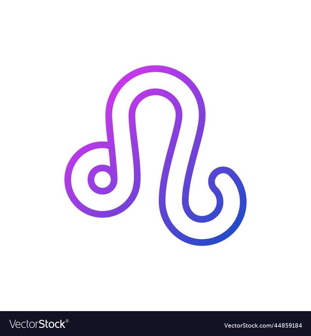 Leo pixel perfect gradient linear icon vector image Leo pixel perfect gradient linear icon