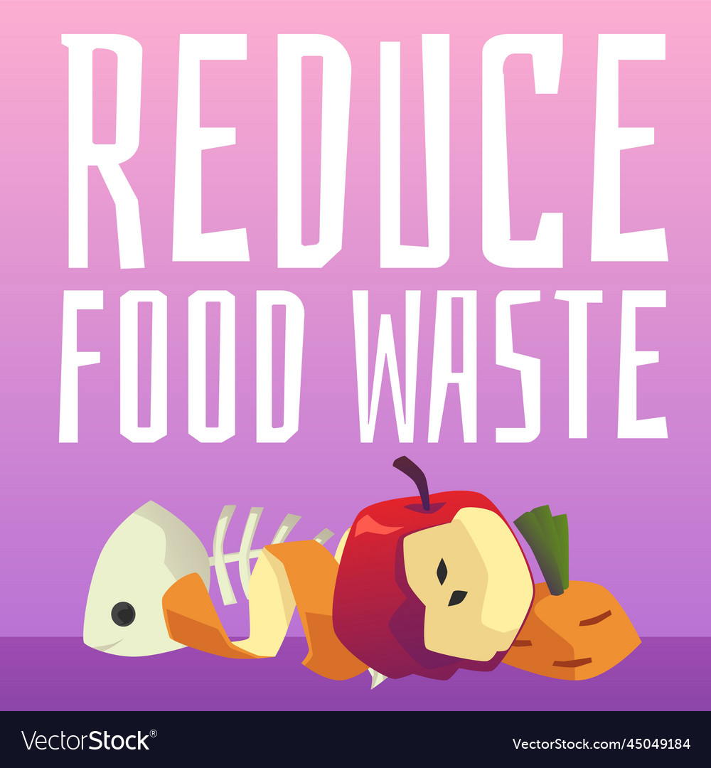 Reduce food waste charity concept of banner Vector Image