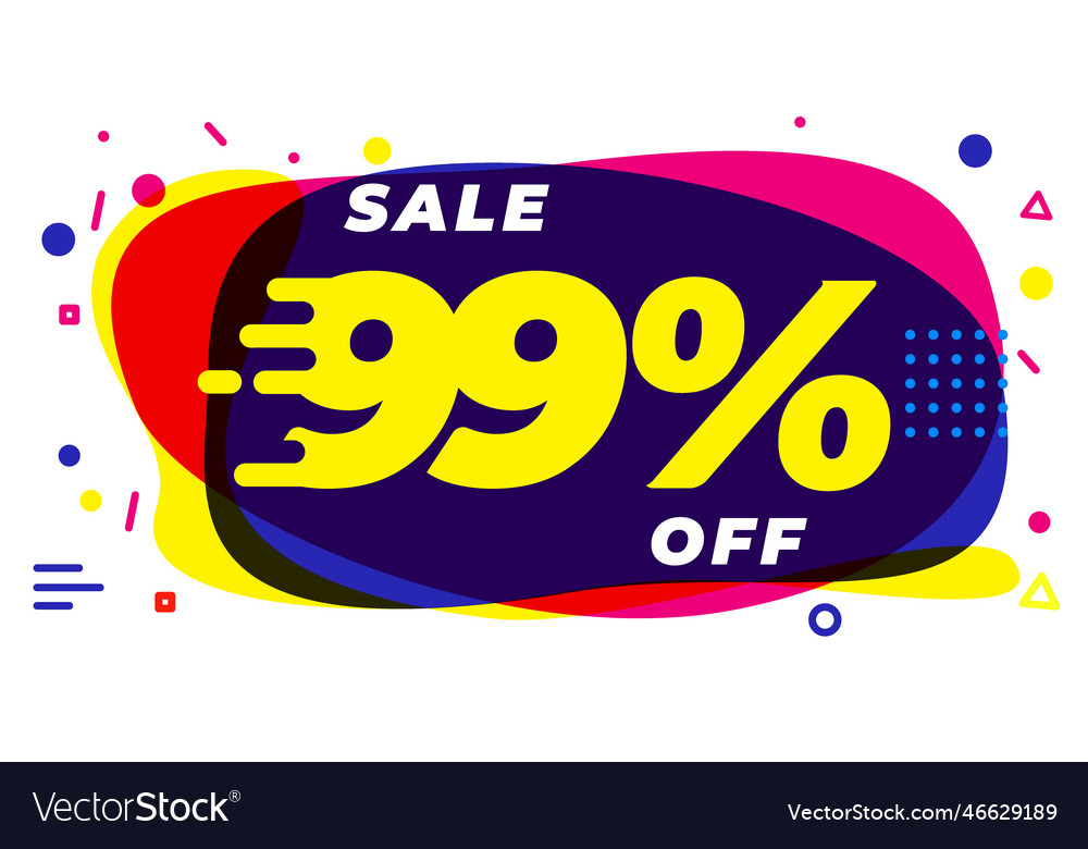 99 off sale banner flash big super promotion