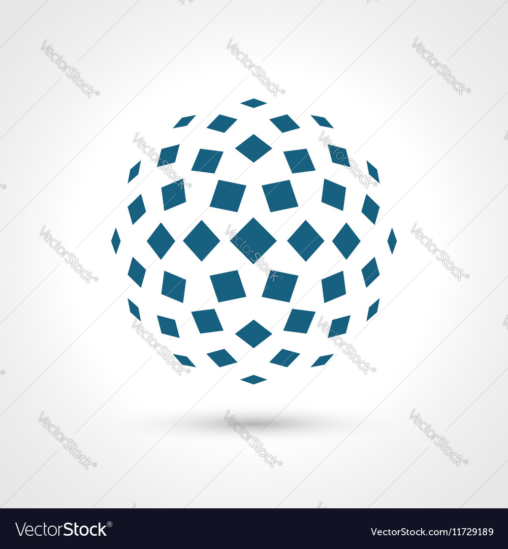 Abstract circular shape rectangular elements