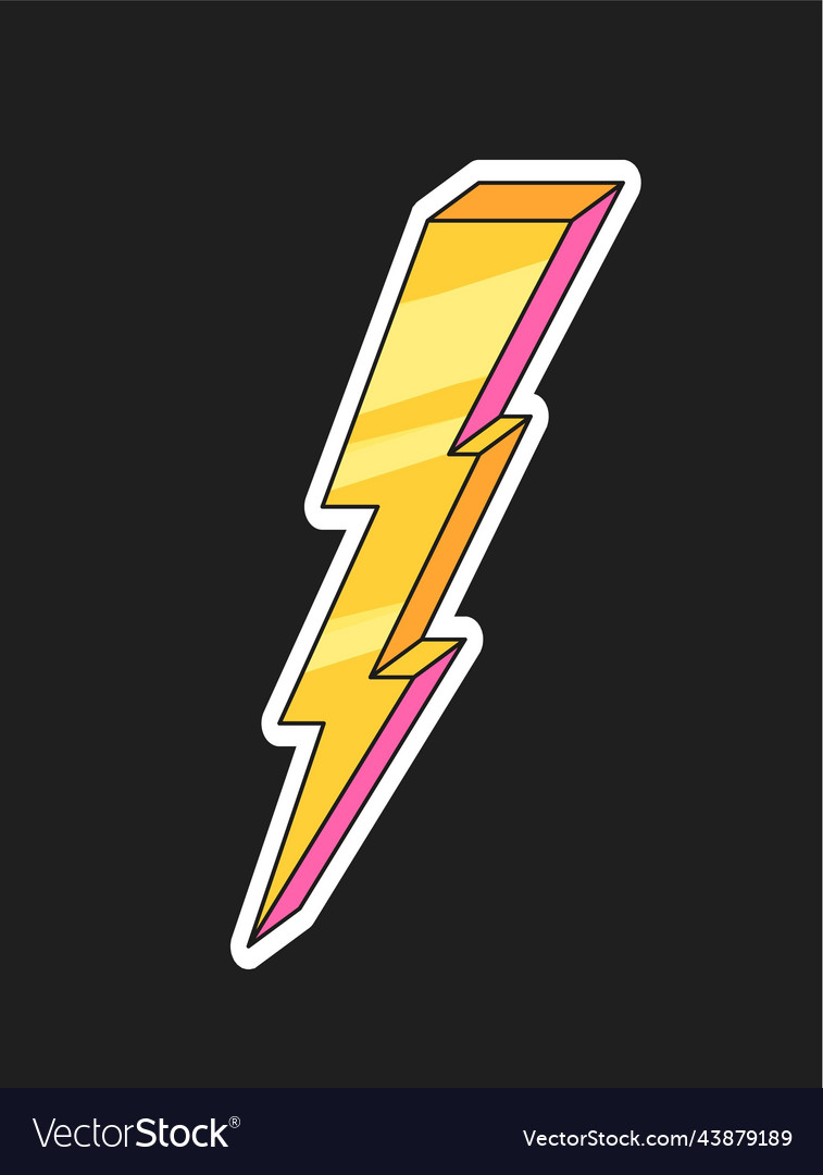 Bright lightning sticker