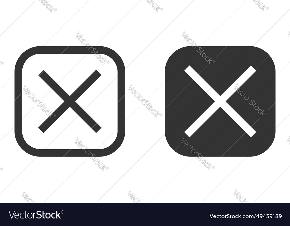 Close icon sign cancel symbol web design error vector image Close icon sign cancel symbol web design error