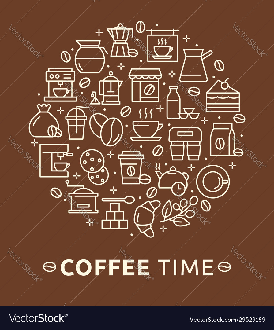 Coffee and tea poster template vector image Coffee and tea poster template