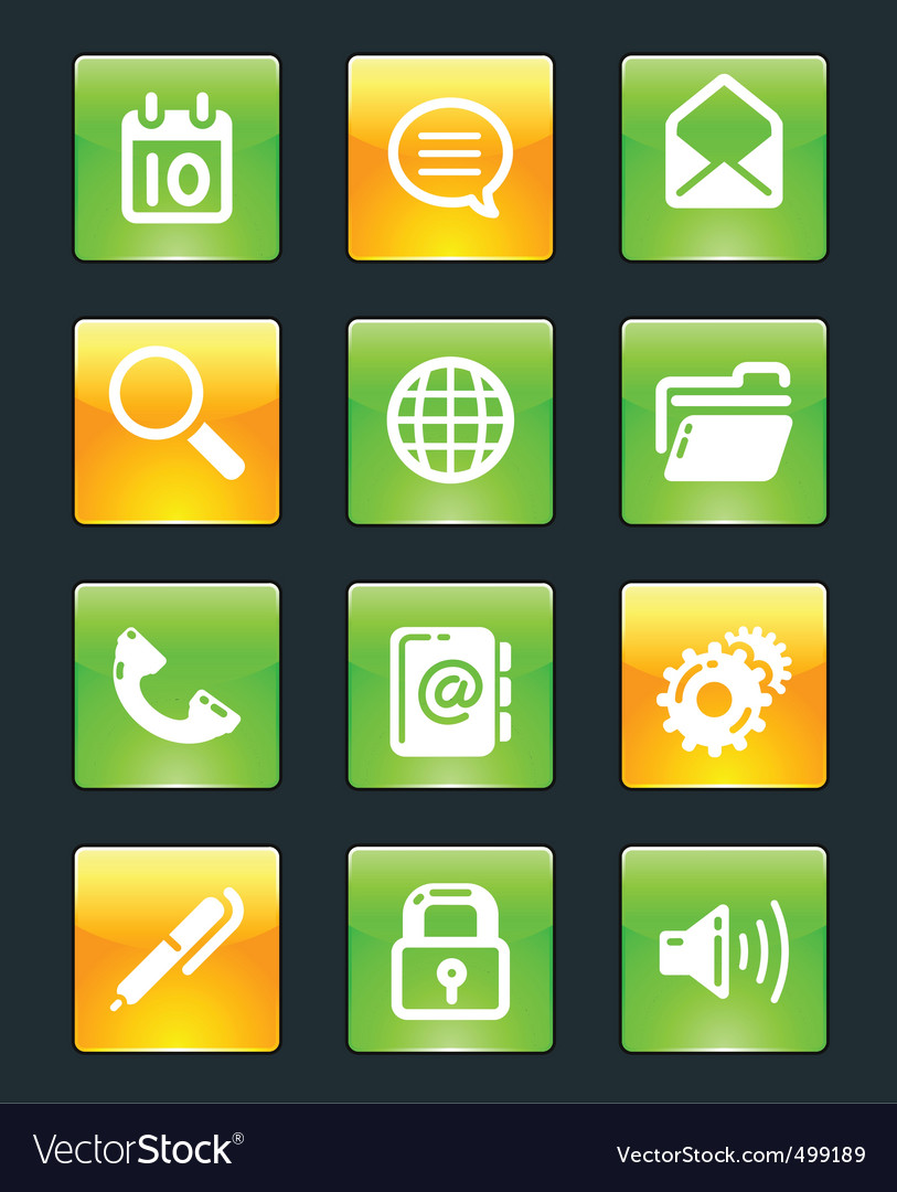 Glossy Web Button Icons