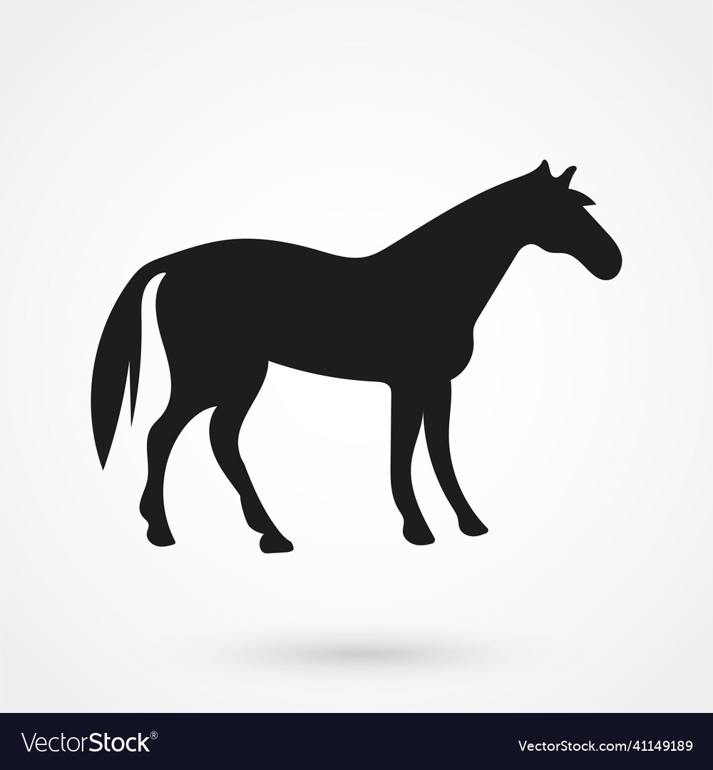 Horse icon in a simple style