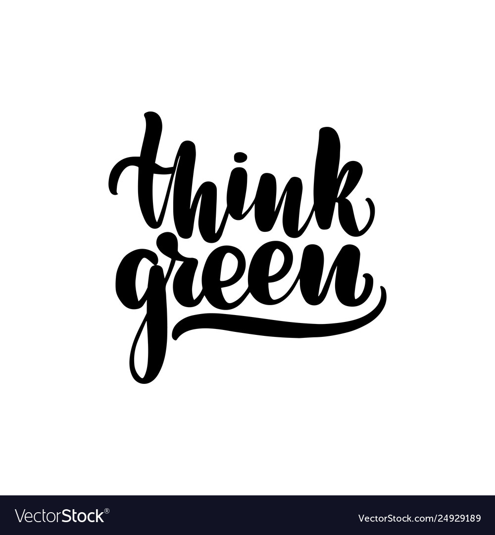 Lettering think green