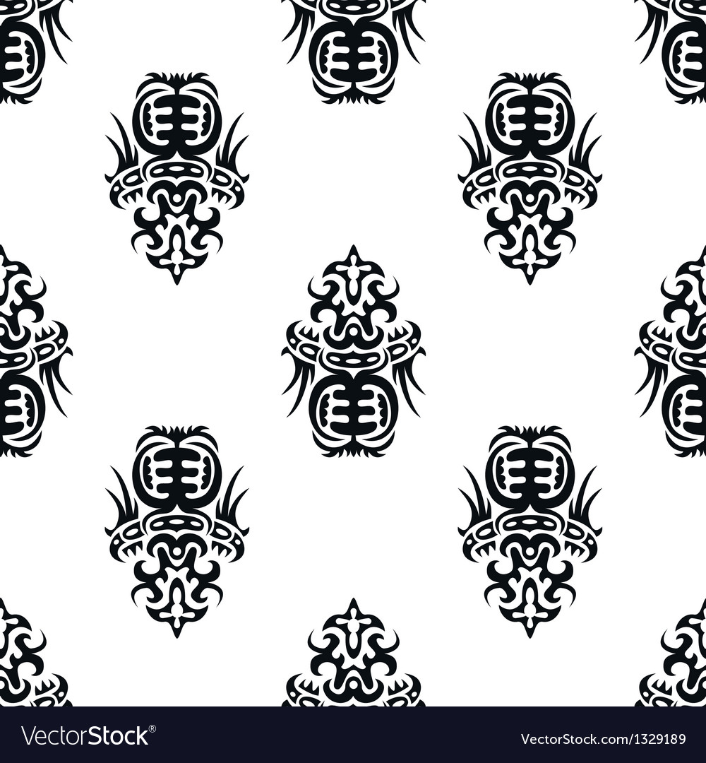 Pattern in the old style with curls