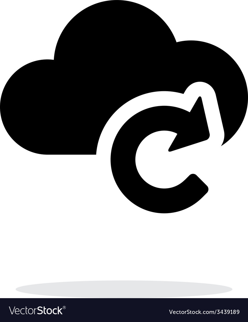 Reload cloud simple icon on white background