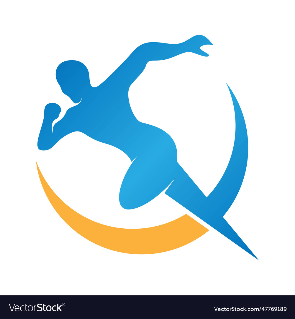 Run logo icon design Royalty Free Vector Image