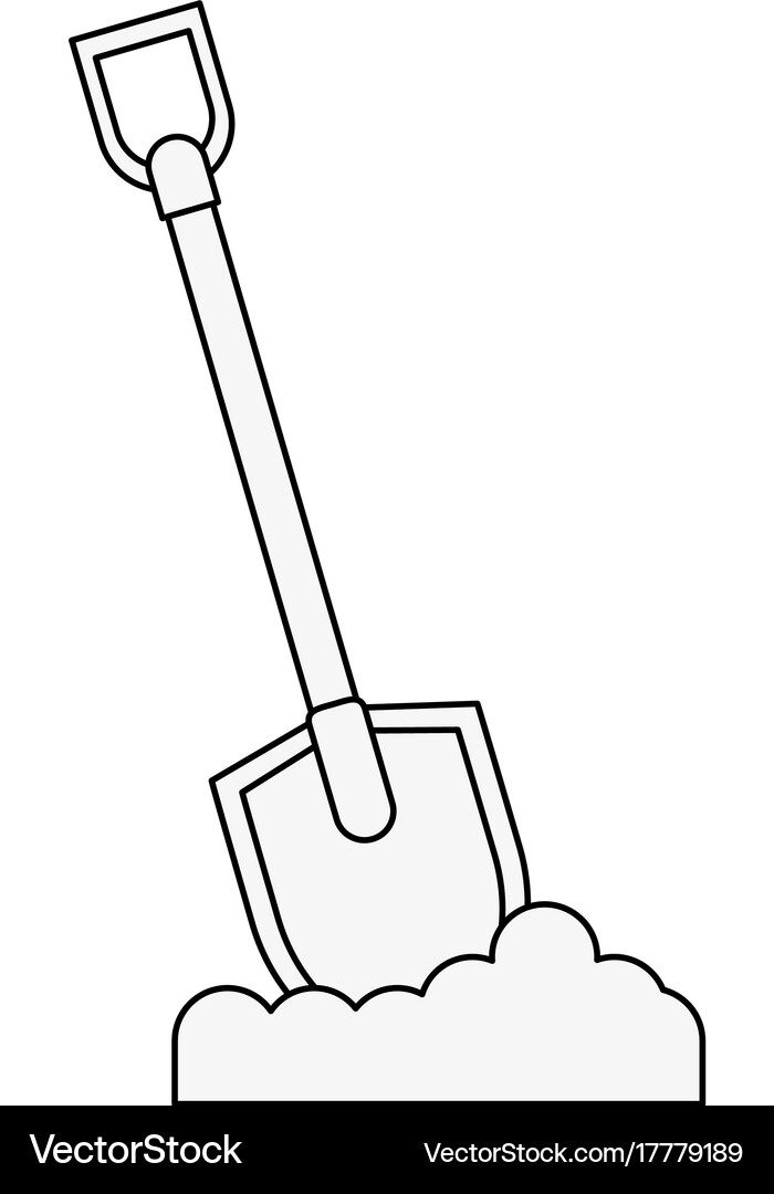 Shovel tool icon image Royalty Free Vector Image