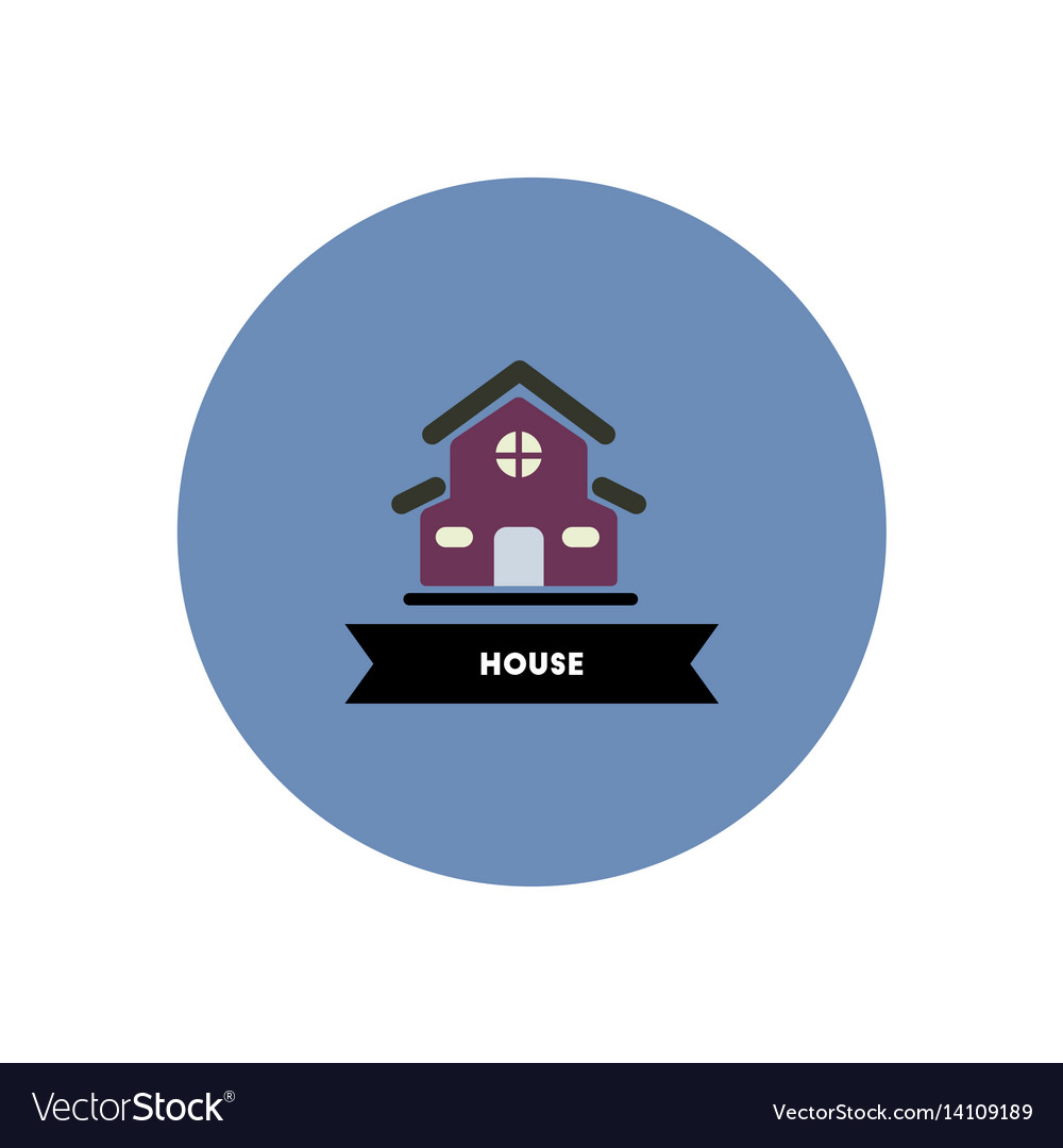 Stylish icon in color circle building house Vector Image