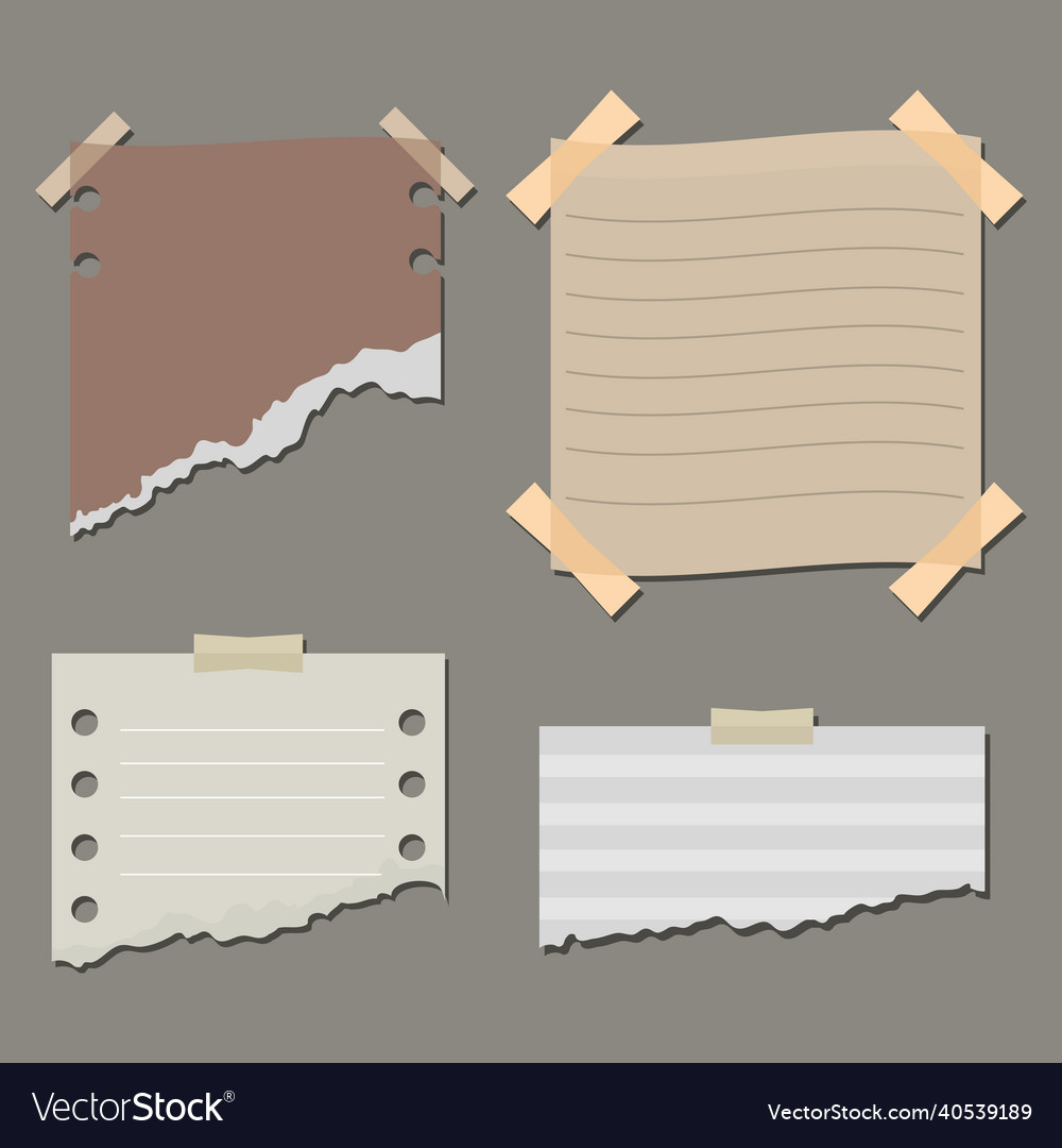 Torn papers and tape Royalty Free Vector Image