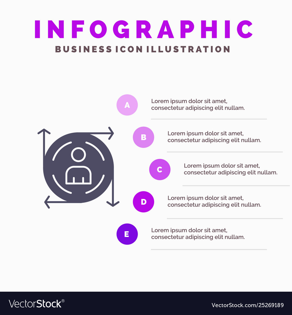 User predication arrow path solid icon vector image User predication arrow path solid icon
