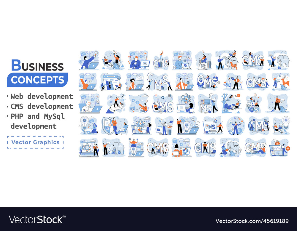 Website architecture concepts web development vector image Website architecture concepts web development