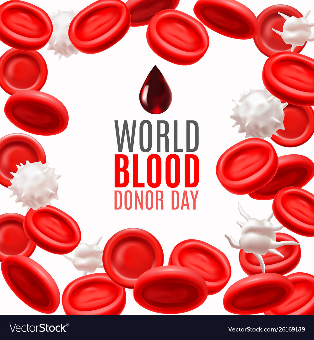 World blood donor day concept with cells