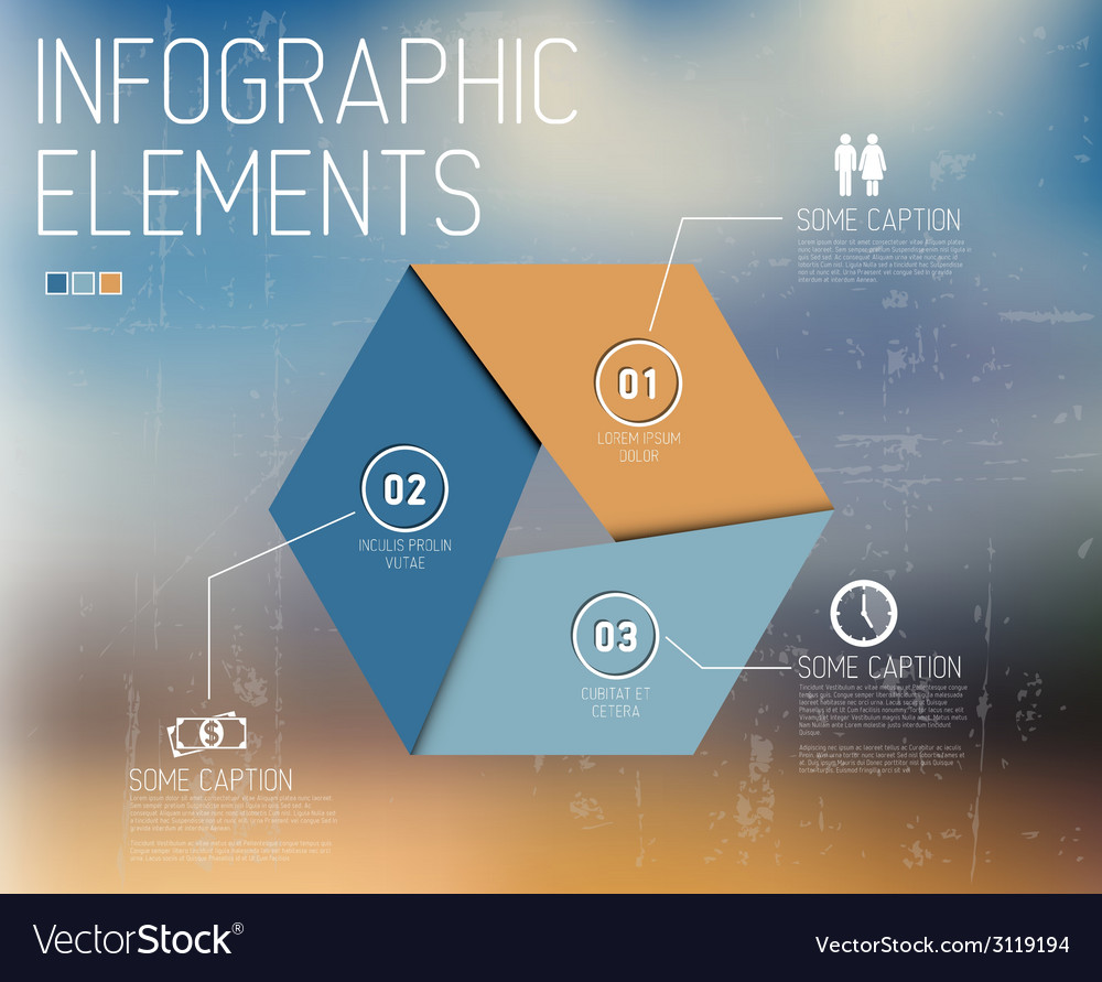 Abstract shape with infographic