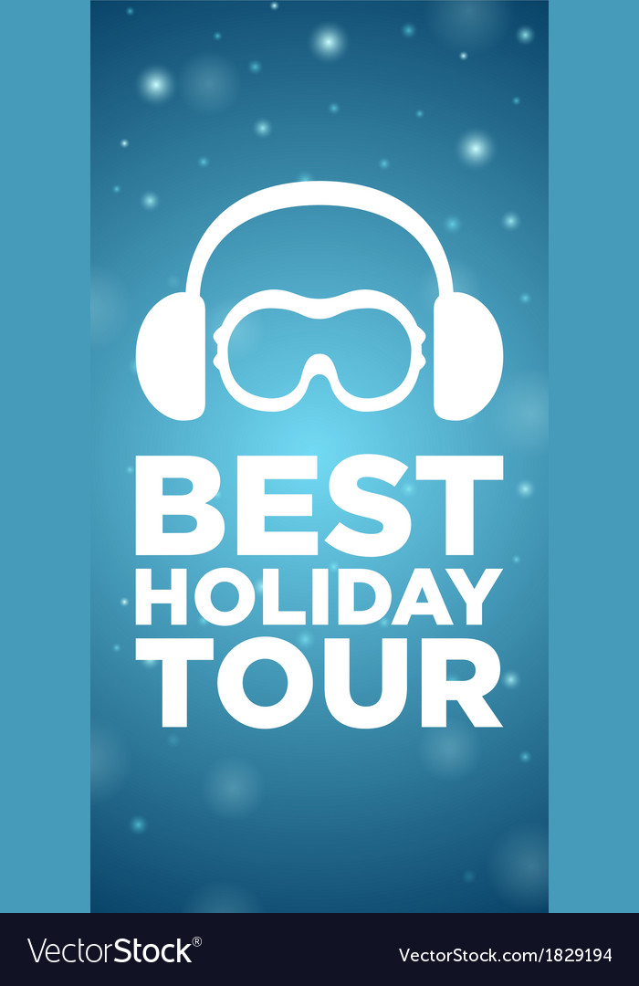 Best holiday tour on blue background