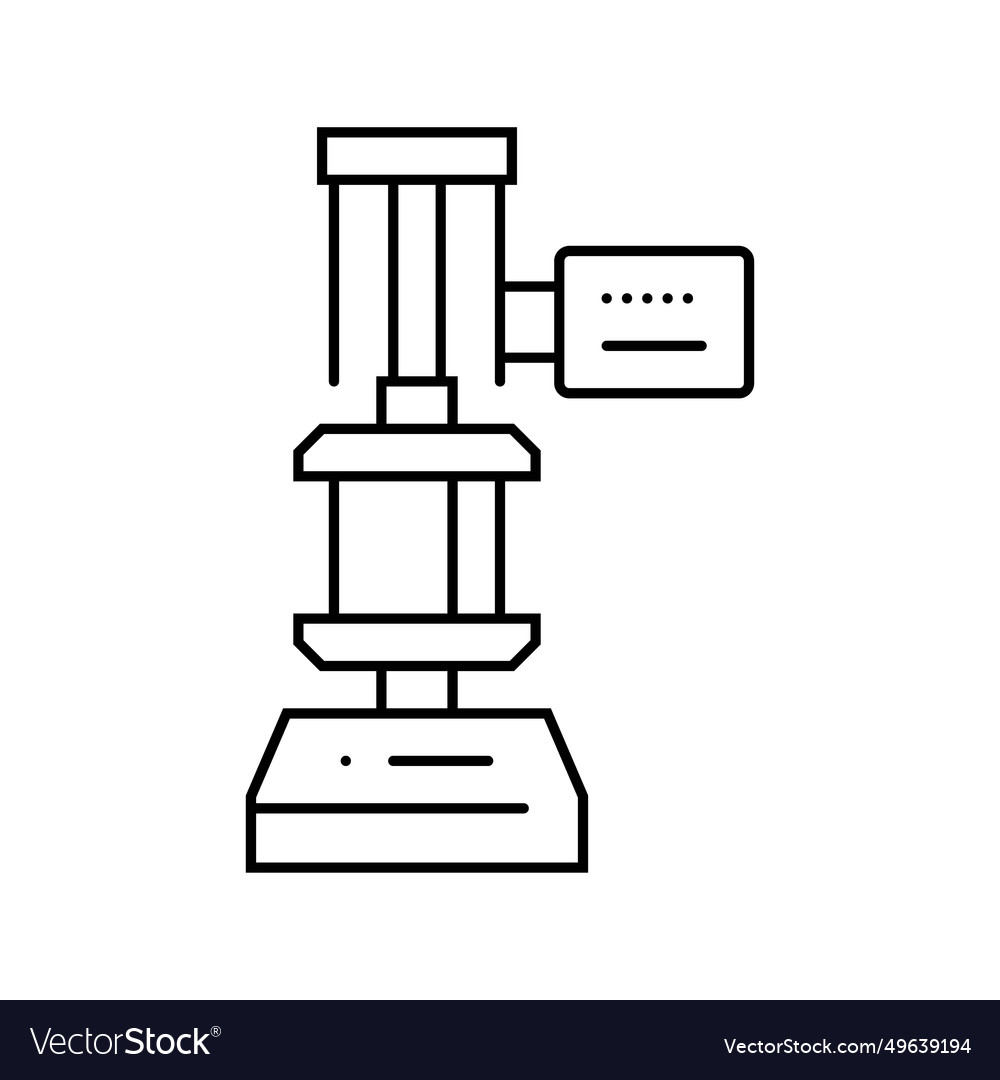 Compression testing materials engineering line Vector Image Compression testing materials engineering line