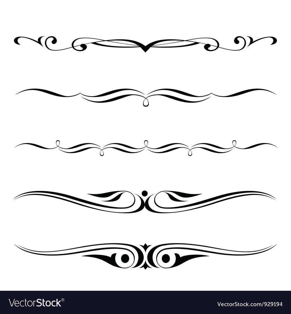 Download Decorative elements border and page rules Vector Image