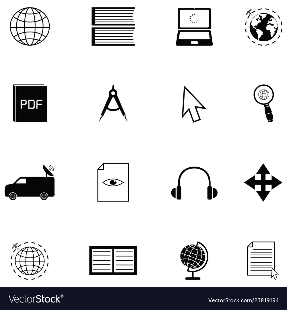 E-learning icon set