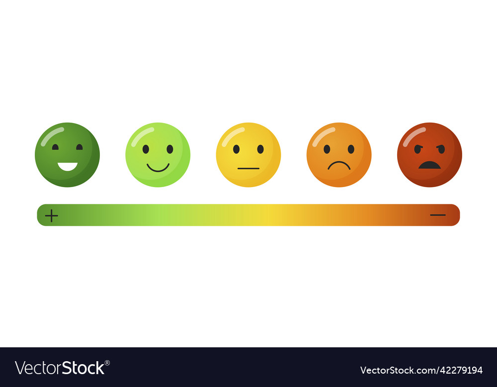 Feedback emotion scale Royalty Free Vector Image