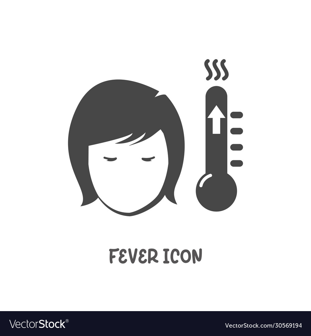 Fever icon simple flat style