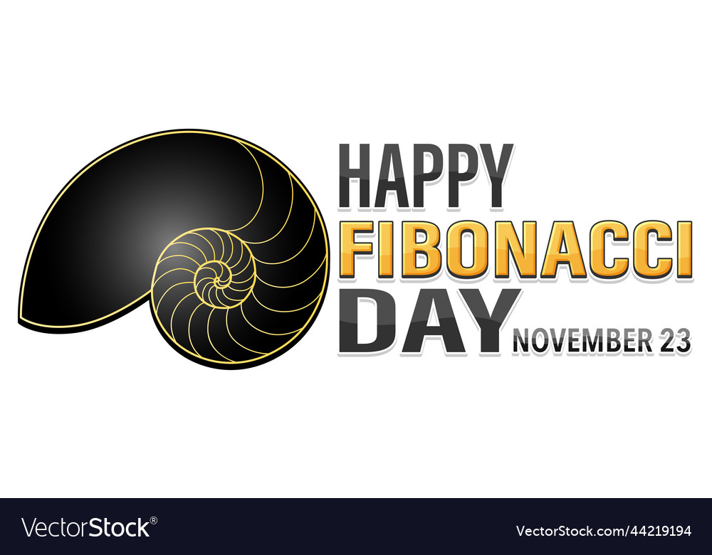 Fibonacci day poster design vector image Fibonacci day poster design