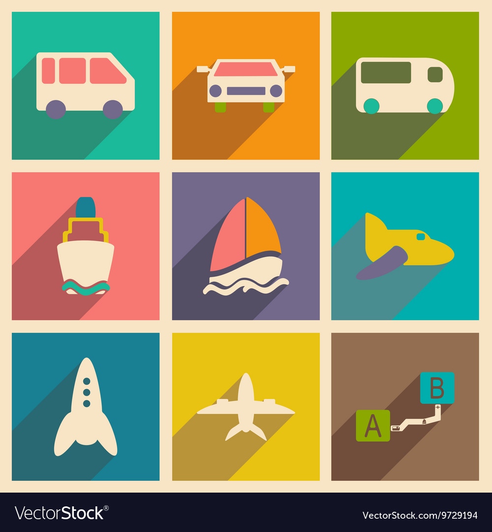 Flat with shadow concept and mobile application