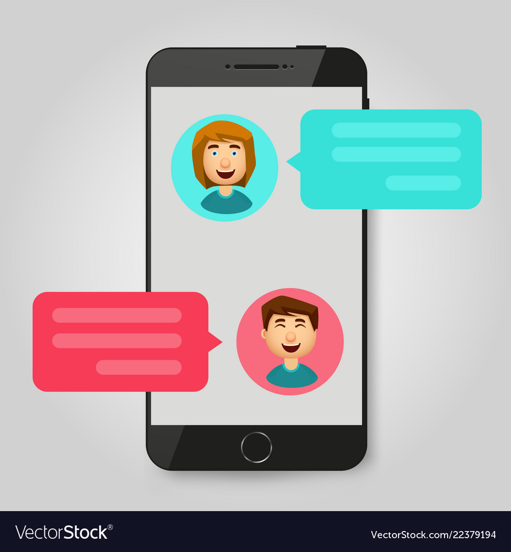 mobile-phone-chat-message-notifications-chatting-vector-image