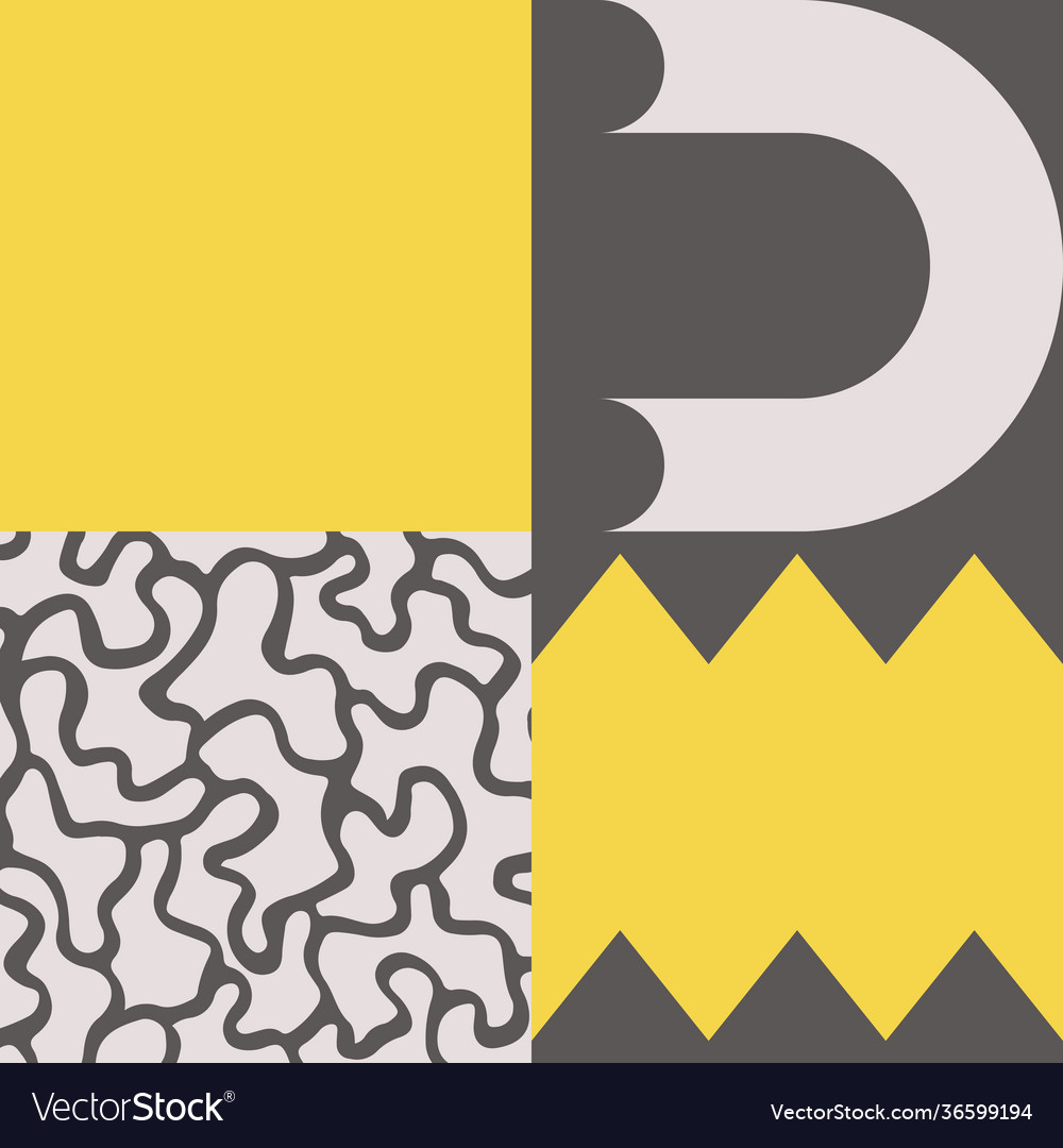Monochrome abstract pattern design vector image Monochrome abstract pattern design