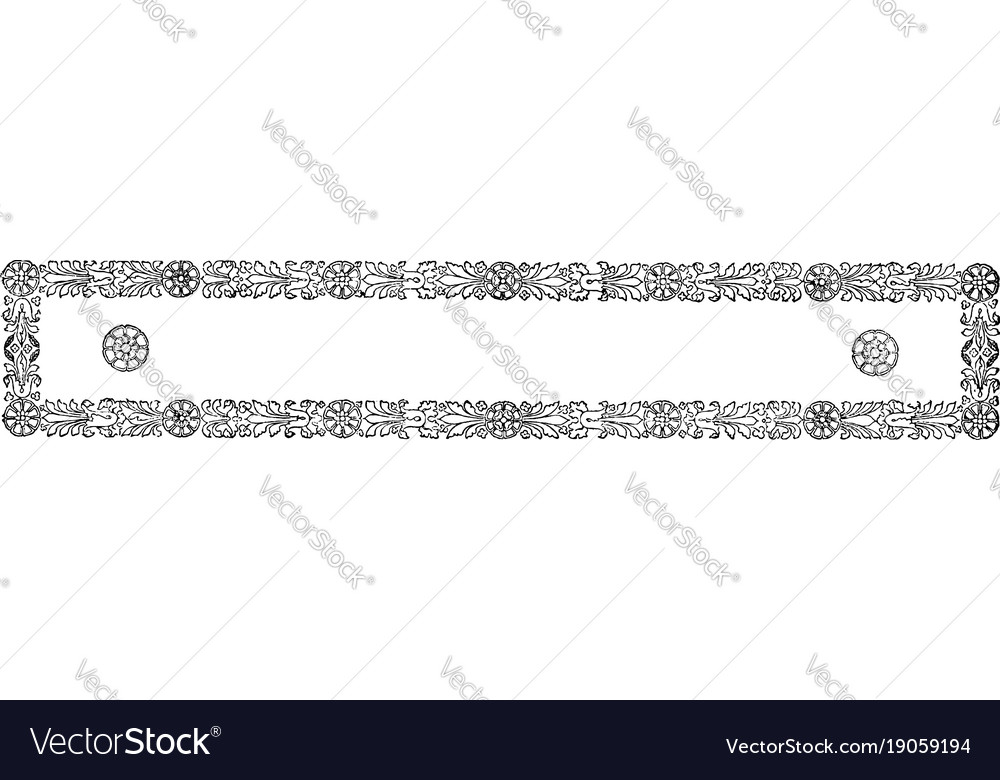 Ornate border have design based on a geometric