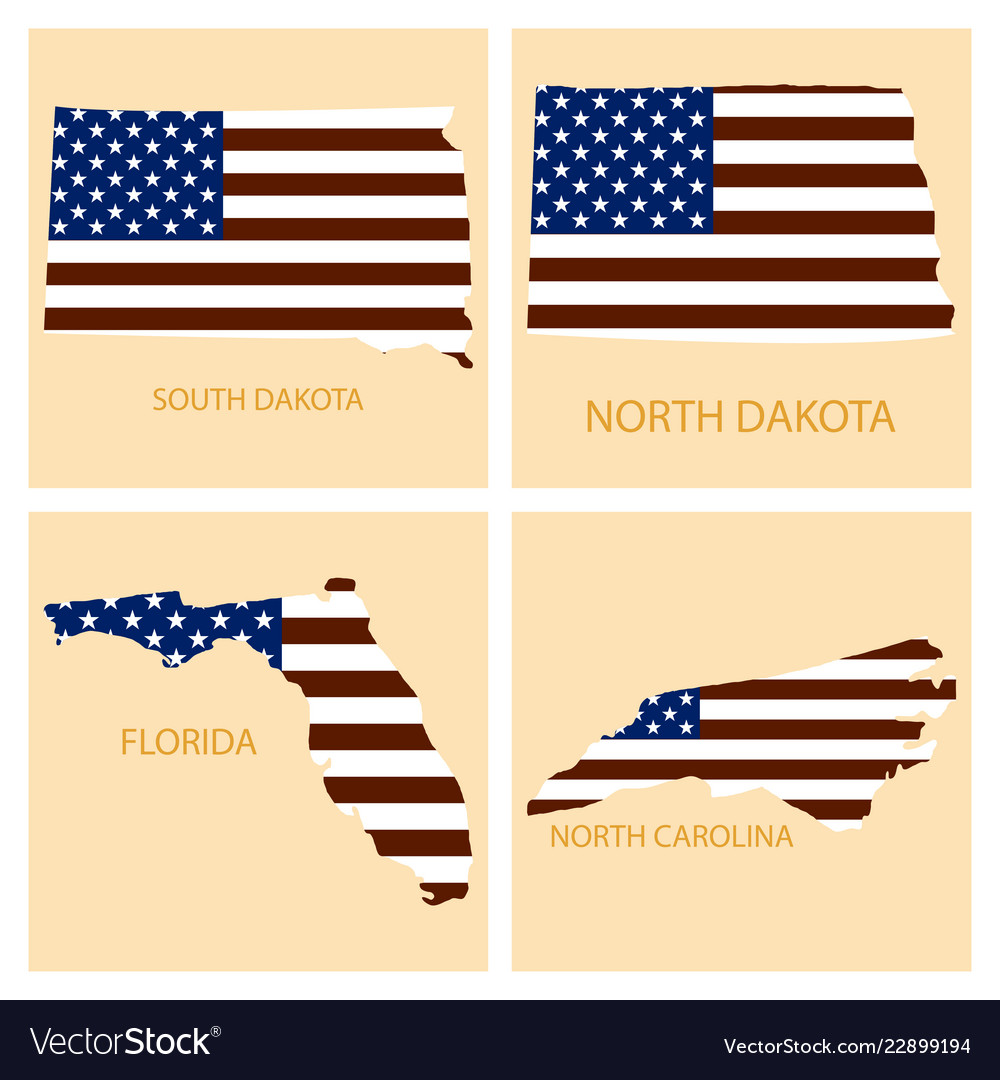 Poster map of united states of america with state Vector Image