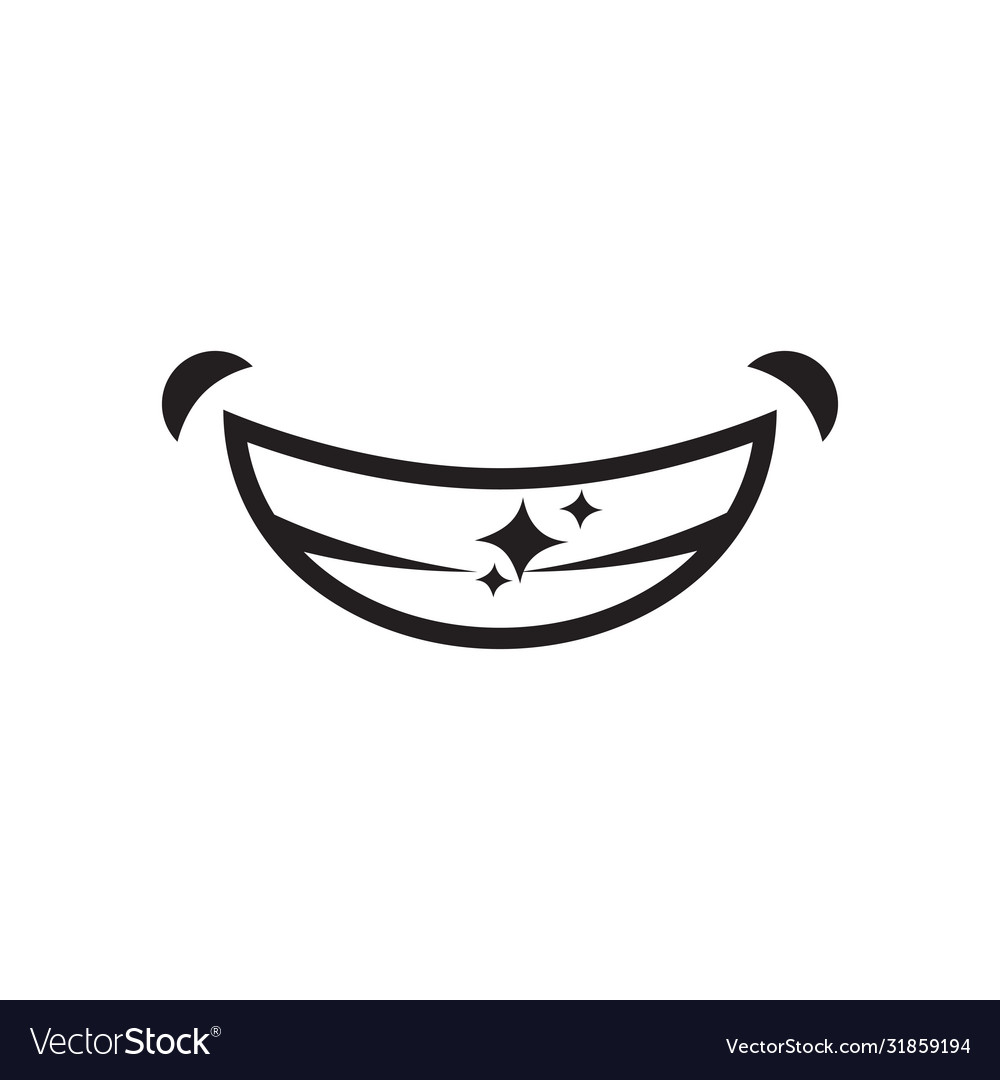 Shiny sparkling smile Royalty Free Vector Image