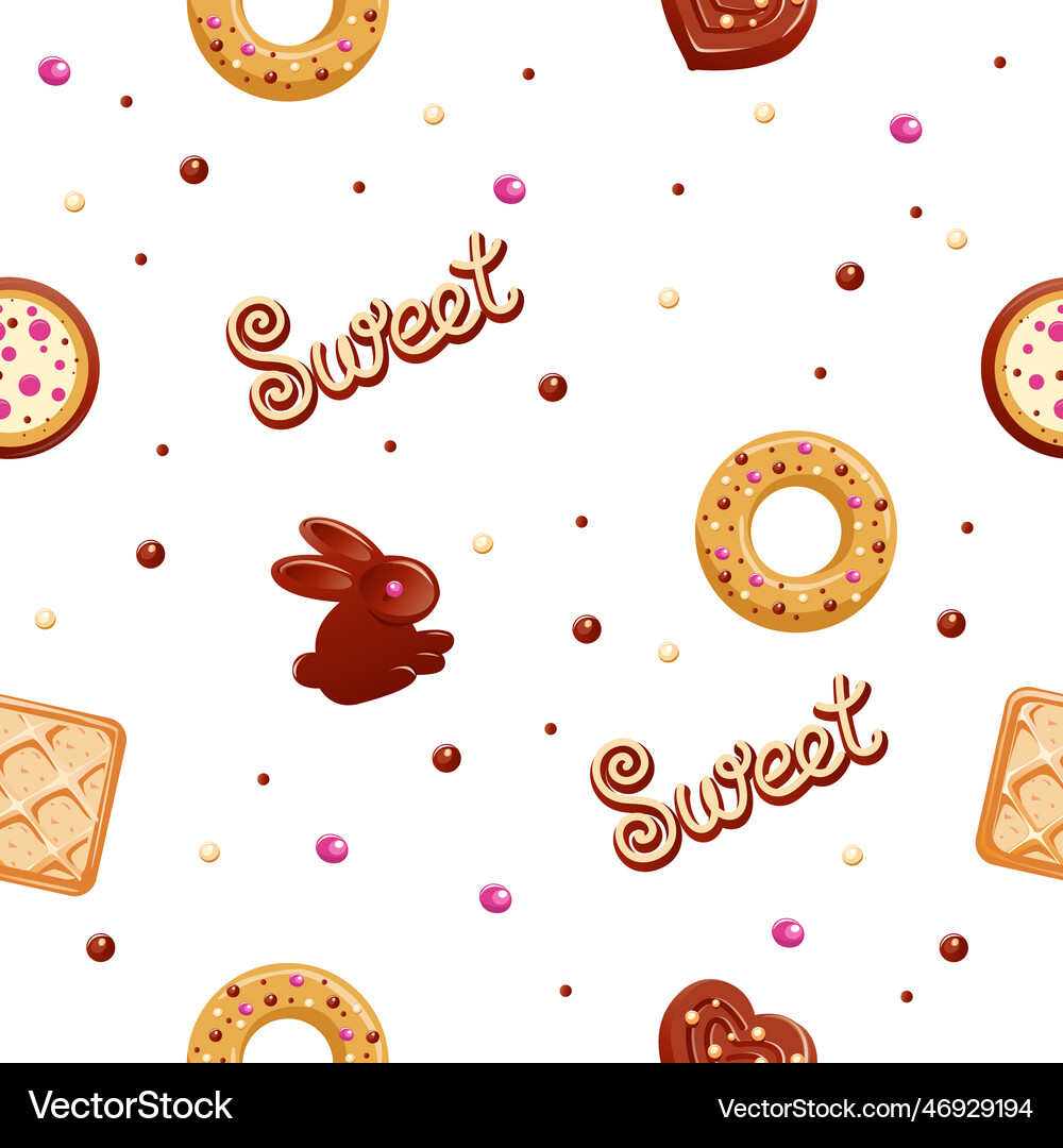 Sweet seamless pattern Royalty Free Vector Image