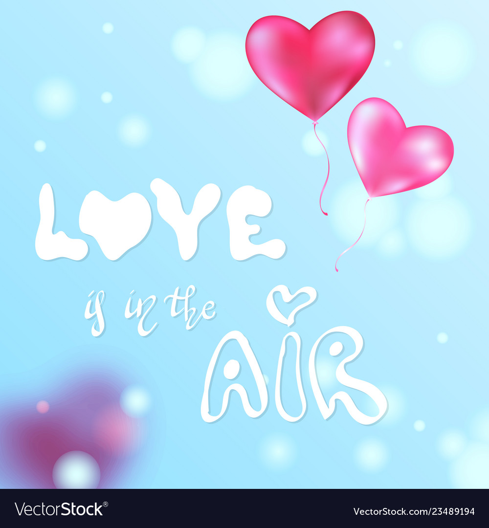 Valentines rosa Herz Ballons Poster