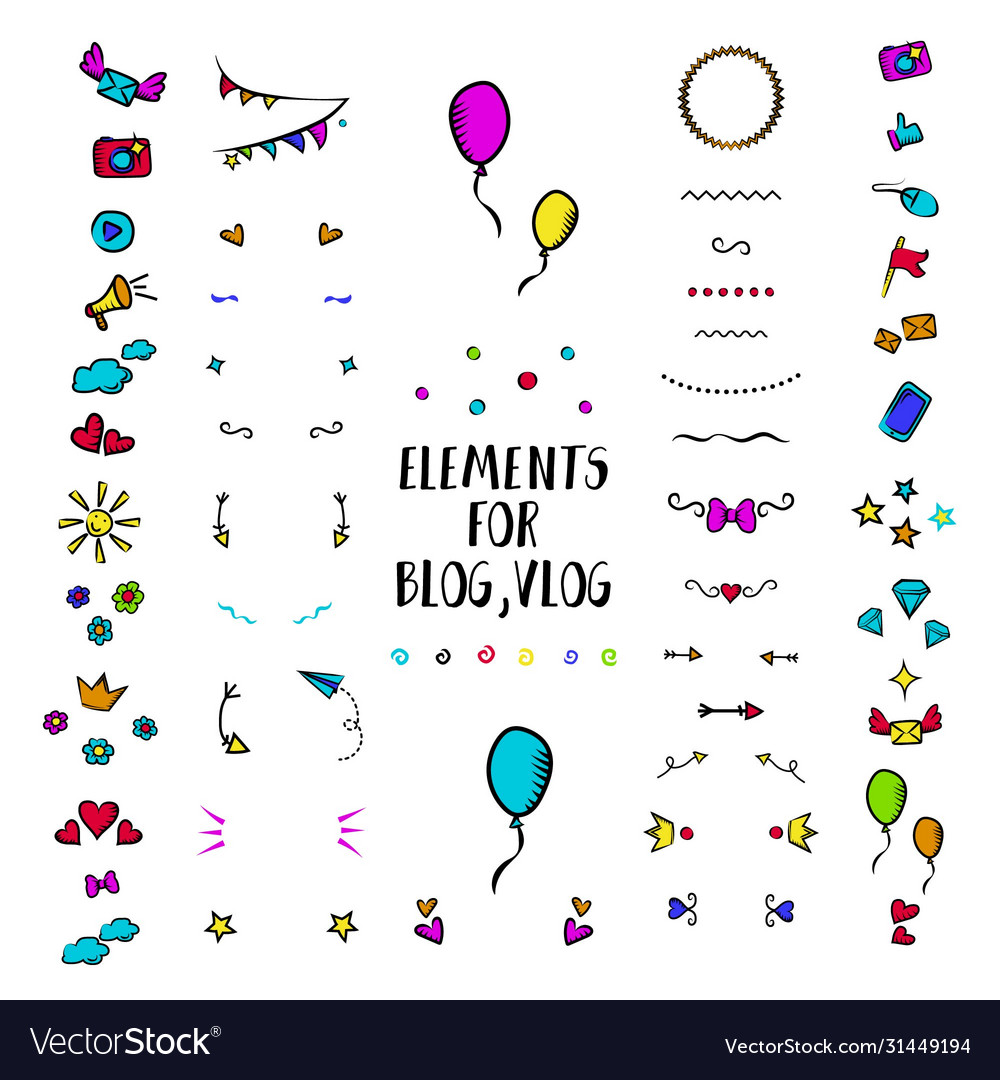 Vlog and blog elements for design