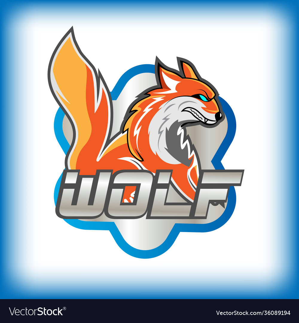 Wolf mascot logo