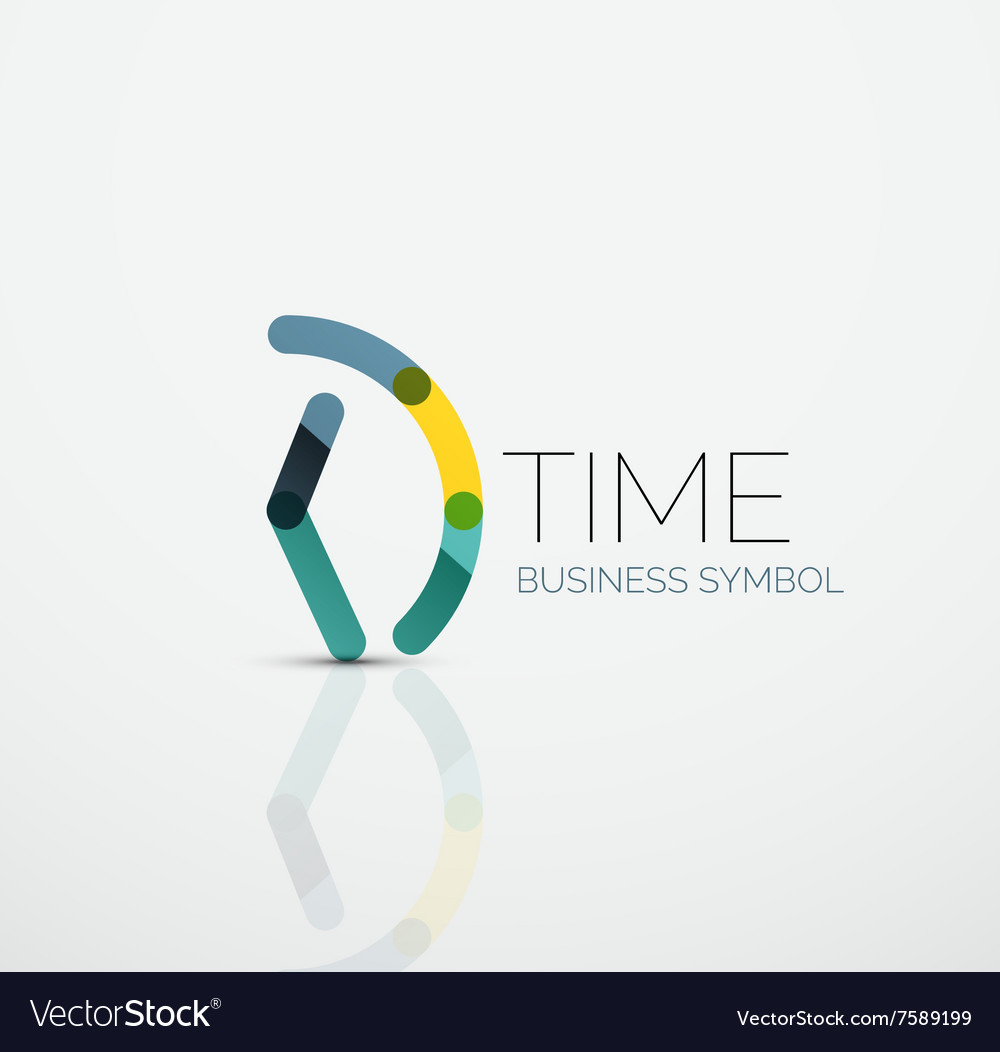 Abstract logo idea time concept or clock