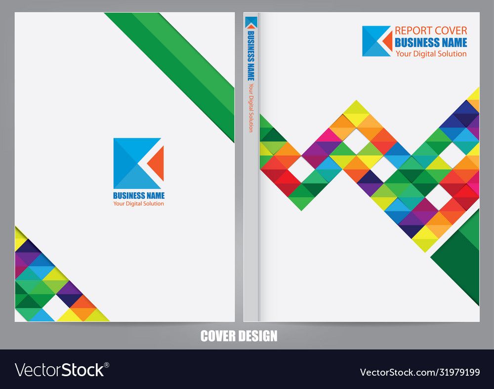 Annual report cover business design vector image Annual report cover business design