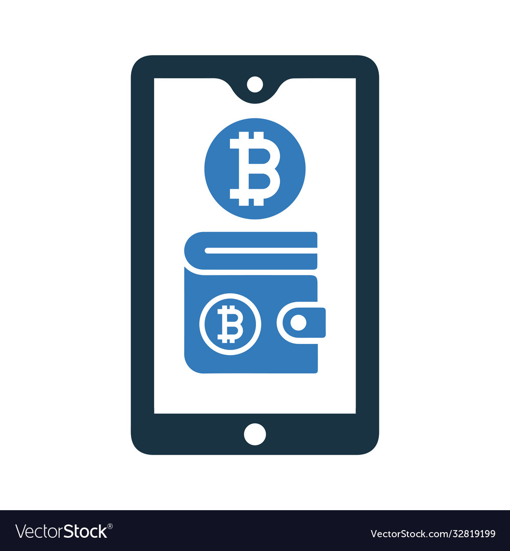 Bitcoin mobile wallet icon design