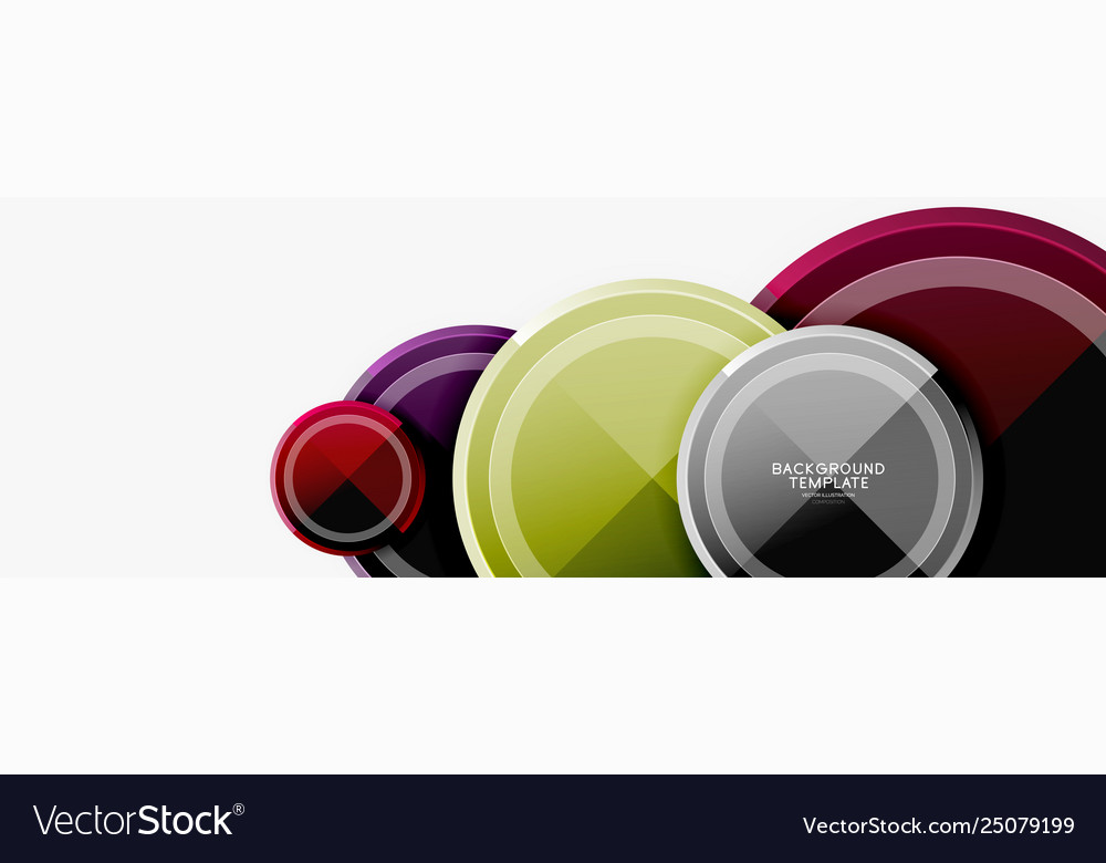 Circular pattern abstract circles composition vector image Circular pattern abstract circles composition