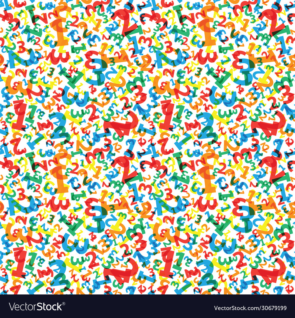 Colorful Number Pattern Background