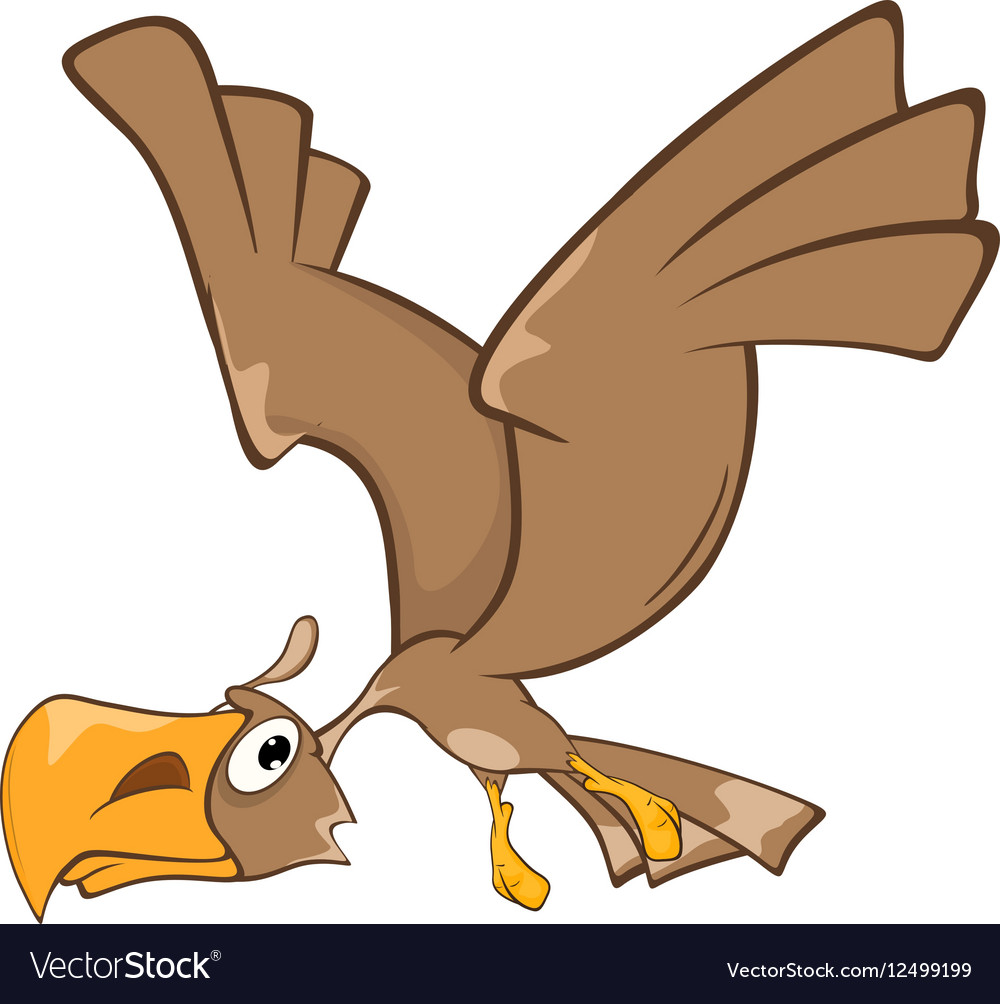 Cute eagle cartoon character