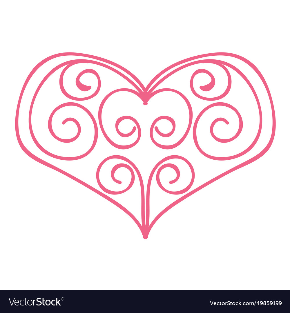 Heart with an openwork pattern open