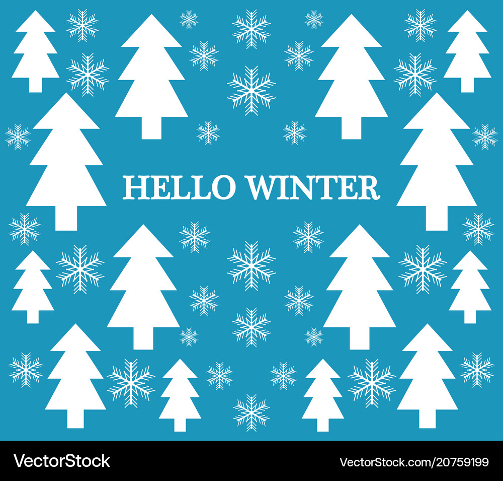 Hello winter Royalty Free Vector Image - VectorStock
