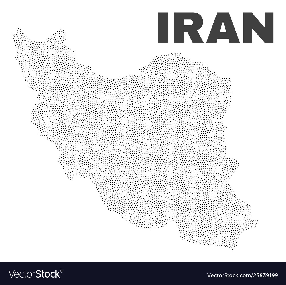 Iran map of points vector image Iran map of points