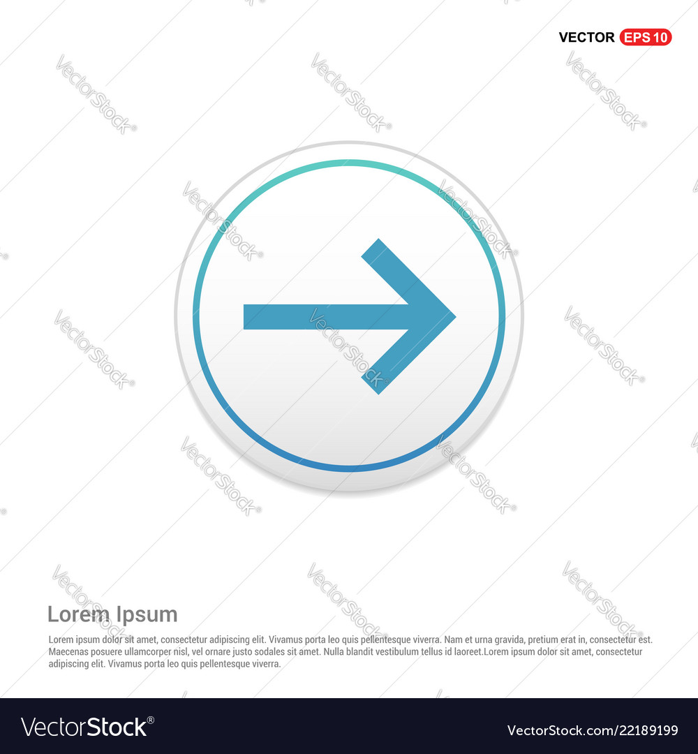 Next arrow icon - white circle button Vector Image Next arrow icon - white circle button
